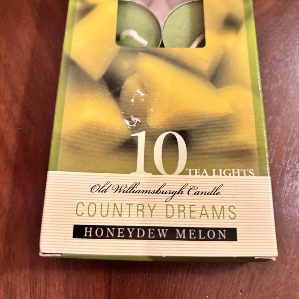 Lot of 2 Old Williamsburg Country Dreams Honeydew Melon Tea Lights 10 ct‎ Each